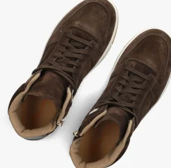 bruine santoni hoge sneakers sue hightop sneaker