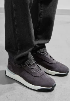 bruine santoni lage sneakers sue unlined runner