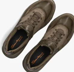 bruine santoni lage sneakers 22112