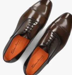 bruine santoni nette schoenen 18883