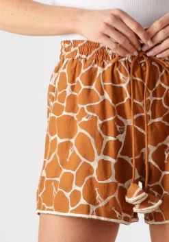 bruine scarlett poppies korte broek kosos shorts