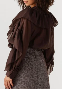 bruine second female blouses fria frill blouse