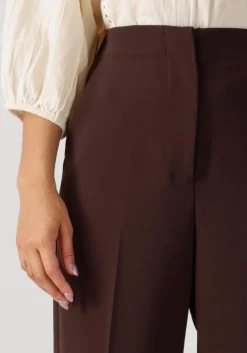 bruine second female wijde broek fique classic trousers