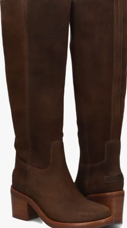 bruine shabbies hoge laarzen puk tuba