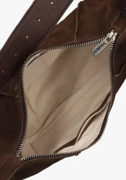 bruine shabbies schoudertas platamini oiled suede