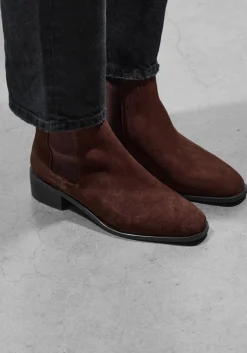bruine stefano lauran chelsea boots botin plano