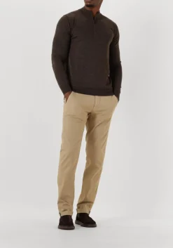 bruine stefano lauran trui half zip anders