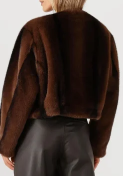 bruine studio ar faux fur jas celeste