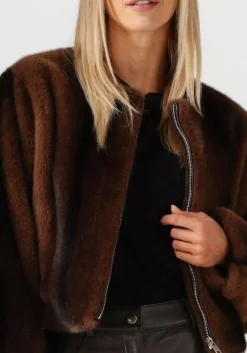 bruine studio ar faux fur jas celeste