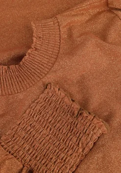 bruine summum top smocked top fine lurex jersey