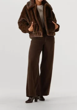 bruine suncoo faux fur jas evan