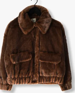 bruine suncoo faux fur jas evan