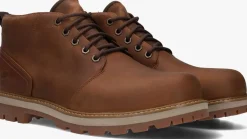 bruine timberland veterboots britton road mid lace up chukka