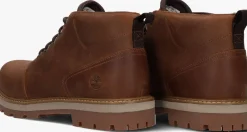bruine timberland veterboots britton road mid lace up chukka