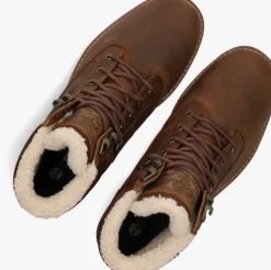 bruine timberland veterboots britton road mid lace up