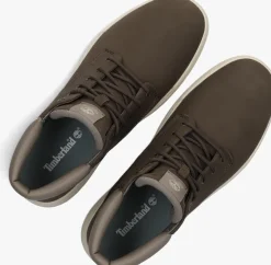 bruine timberland veterschoenen maple grove mid lace up