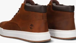 bruine timberland veterschoenen maple grove mid lace up