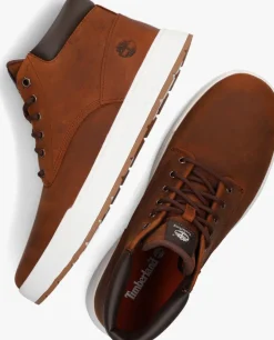bruine timberland veterschoenen maple grove mid lace up