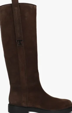 bruine tod's hoge laarzen sue laars