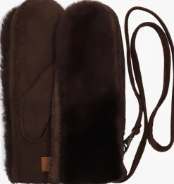 bruine ugg handschoenen exposed sheepskin mitten