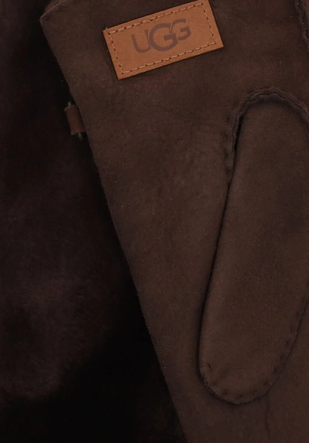 bruine ugg handschoenen exposed sheepskin mitten