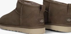 bruine ugg vachtlaarzen classic ultra mini