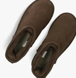 bruine ugg vachtlaarzen w classic mini platform