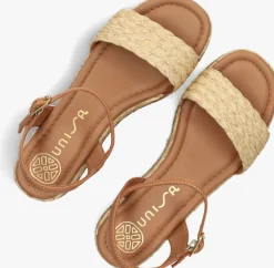 bruine unisa sandalen met hak kebec