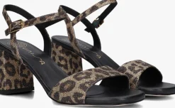 bruine unisa sandalen met hak moraty