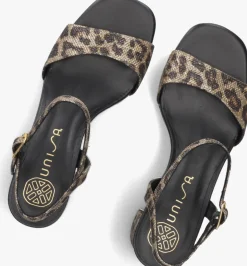 bruine unisa sandalen met hak moraty