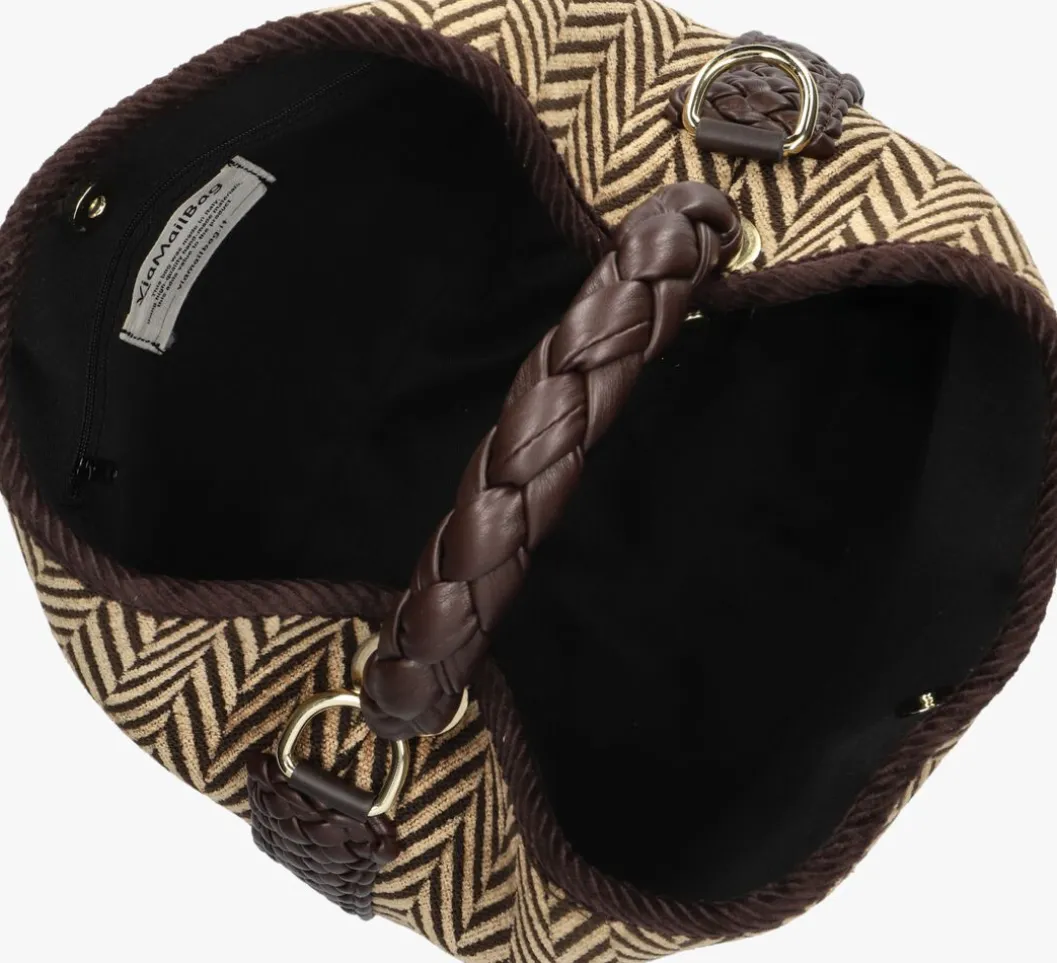 bruine viamailbag schoudertas coral