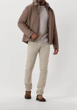 bruine woolrich jack knitted wool shirt jacket