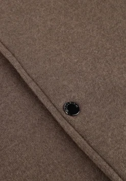 bruine woolrich jack knitted wool shirt jacket