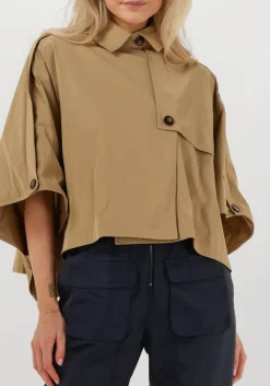 camel co'couture trenchcoats francis crop cape jacket