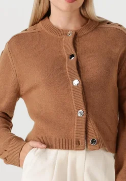 camel dante6 trui haby braided cardigan