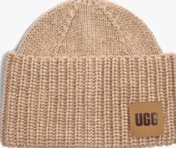 camel ugg handschoenen knit beanie and glove set