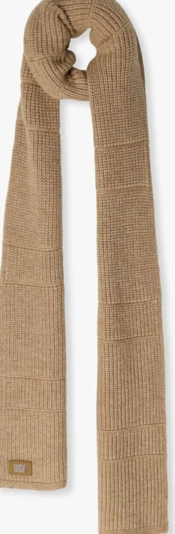 camel ugg sjaal knit ribbed scarf
