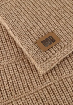 camel ugg sjaal knit ribbed scarf
