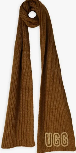 camel ugg sjaal u chunky crafted rib scarf