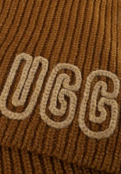 camel ugg sjaal u chunky crafted rib scarf