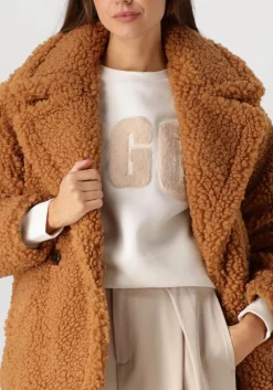 camel ugg teddy jas gertrude short teddy coat