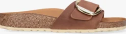 cognac birkenstock slippers madrid big buckle dames