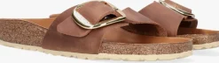 cognac birkenstock slippers madrid big buckle dames
