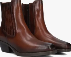 cognac blasz enkellaarsjes 2dotta208