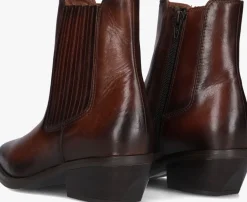 cognac blasz enkellaarsjes 2dotta208