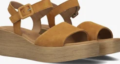 cognac gabor sandalen met hak 531