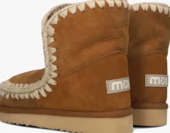 cognac mou vachtlaarzen eskimo 18 glitter logo