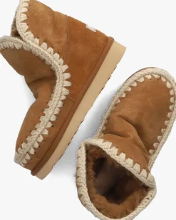 cognac mou vachtlaarzen eskimo 18 glitter logo