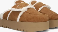 cognac nubikk instappers teddy fur