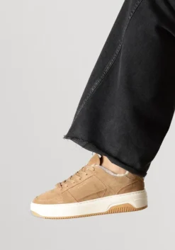 cognac nubikk lage sneakers basket teddy